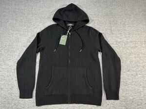 Quince Cashmere Hoodie Mens Medium Black Zip-Up Sweatshirt Classic Comfortable